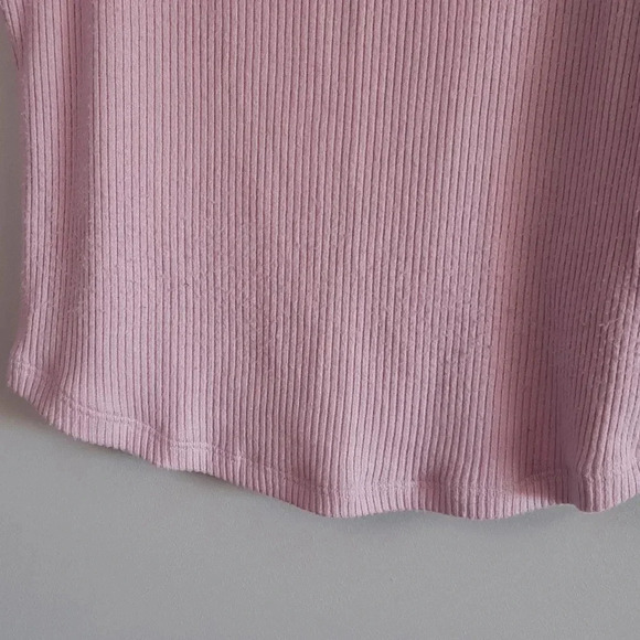 American Eagle Purple Women's Sleeveless Stretchy Ribbed Tank Top | M - Picture 4 of 7